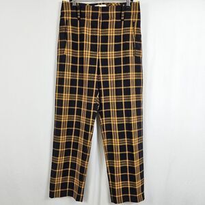 Aritzia Wilfred Trouser Pants in Yellow Plaid - Size 6